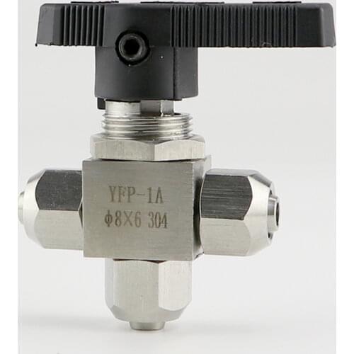 Fit 6/8/10/12mm OD PU Tube Hose Quick Tee 3 Ways Ball Valve 304 Stainless Stel 915 PSI Water Gas Fuel Oil Pneumatic
