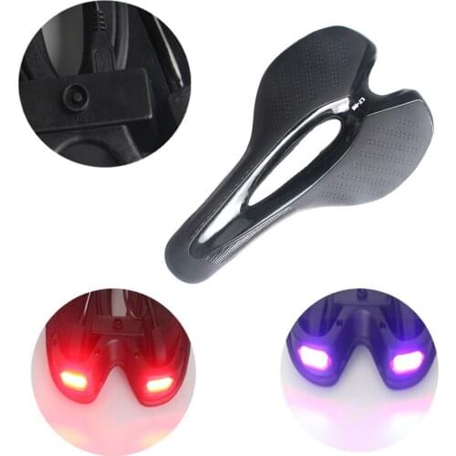 Durable Bicycle Saddle with USB Charging Light Mountain Road Bike Seat Cushion Warning Lights Outdoor Cycling Supplies Accessori