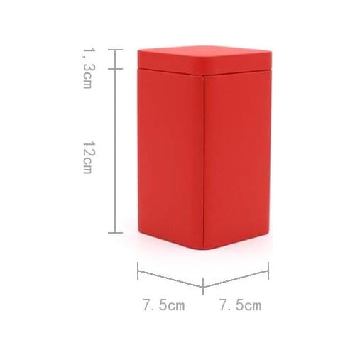 Size:75x75x133mm square tea tin box food tin can tea box with matte finish for 150g tea packing