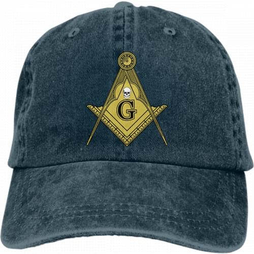 Freemason Masonic Sports Denim Cap Adjustable Unisex Plain Baseball Cowboy Snapback Hat