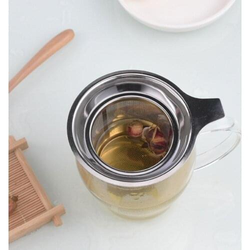 Stainless Steel Reusable Mesh Tea Infuser Tea Strainer Loose Filter Tea Leaf Kitchen Accessories Spice Drinkware Teapot H8X1