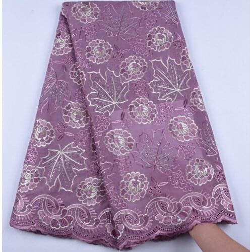 New Style Swiss Voile Lace In Switzerland High Quality Swiss Cotton Lace Fabric With Stones For Nigerian African Dress Sew F1620