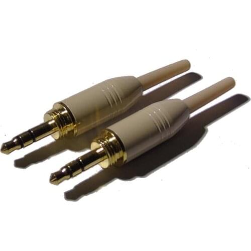 High quality complexion 3.5mm stereo audio plug with all-metal case and gold plated male thread plug