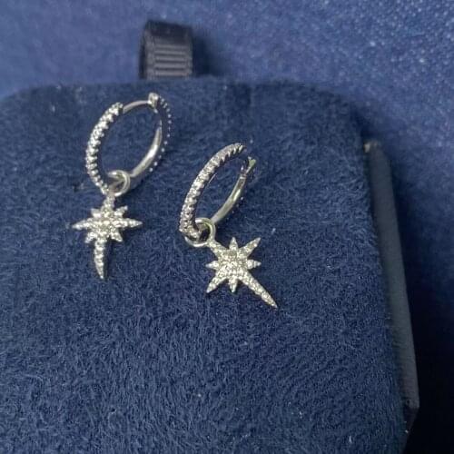 S925 sterling silver new star earrings female fashion personality classic design star earrings banquet party gift jewelry