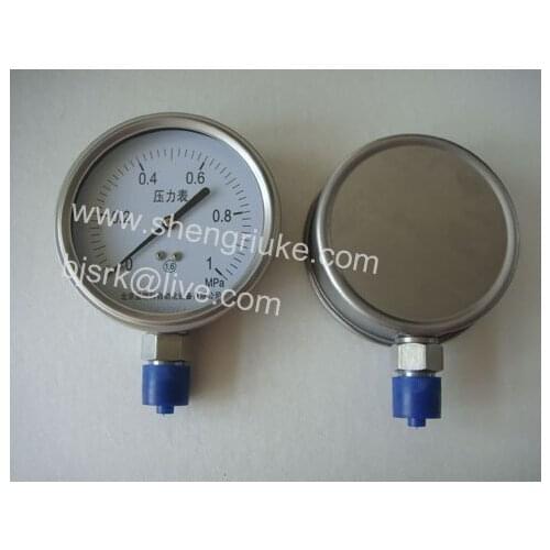 0-1Mpa Pressure Gauge Stainless Steel Dial:100mm