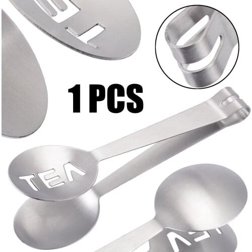 1pcs Stainless Steel Tea Bag Silver Tea Bag Holder Squeezer Sugar Tea Clip Teabag Squeezer for Home bar Accessories Drink Tool