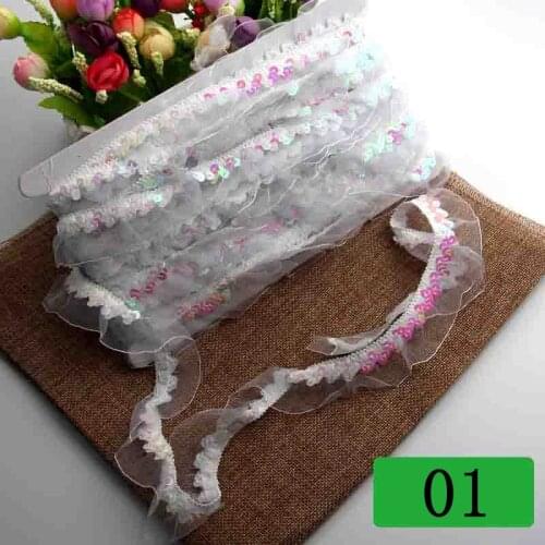 1 Yard / Handmade DIY Dance Accessories, Sequins, Tennis Lace, Elastic Lace Bed Skirt, Dance Dress Decoration 2.7cm YS0396
