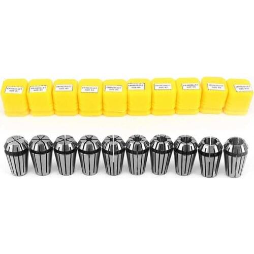 10Pcs 1/32in-7/32in ER16 CNC Chuck Accurate Spring Collet Set Engraving Milling Machine Accessories