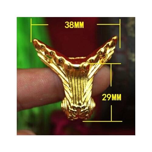 20Pcs Imitation gold furniture feet / alloy foot / foot wooden box / gift Foot / island foot decorative accessories 38 * 29MM