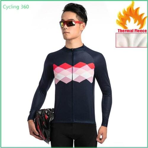 2018 Winter Cycling Clothing Long Maillot Ciclismo Hombre Cycling Jersey Bike Fitness Sportswear Mens Ropa Ciclismo W17 XS-3XL