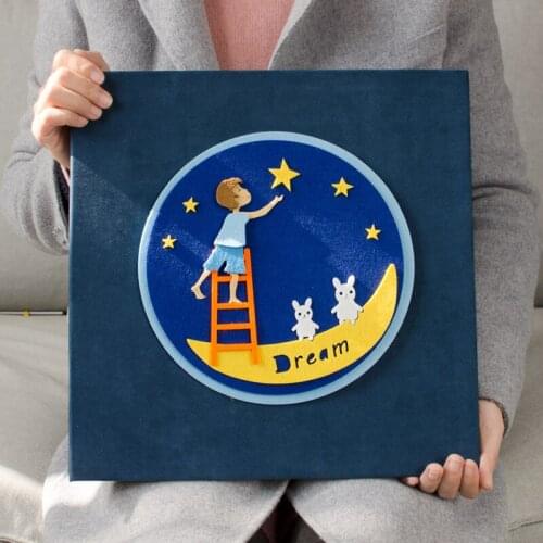 2021 Felt Cartoon Princess Car Blanket Felt Cover Photo Album DIY Baby Growth Foto Albums Handmade Large Capacity Self-adhesive