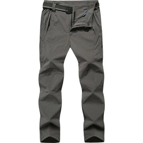 2021 thin elastic fertilizer to increase loose plus size pants Big size quick drying pants male summer mountaineering pants