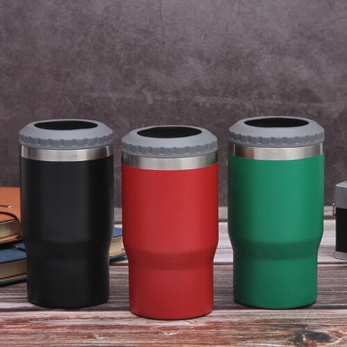 304 Stainless Steel Double Coffee Cup Powder Coating Vacuum Double Cover Tumbler Business Office Car Cup 14oz Beer Cooler Mug
