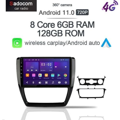 360 Panoramic Camera 6G+128G Android 10 Car DVD Player GPS Map WIFI Bluetooth 5.0 RDS Radio For VW Sagitar Jetta Bora 2011-2018