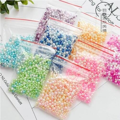 9g/pack 2.5-5mm Mixed Gradient Pearls Without Holes Resin Accessories Jewelry Fillings Mermaid Beads