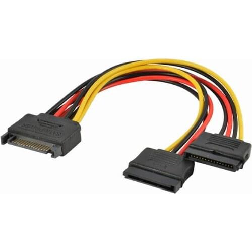 SATA Power Y-splitter Power Cable Adapter Male To Female Converter 1-drag-2 Hard Drive Accessory