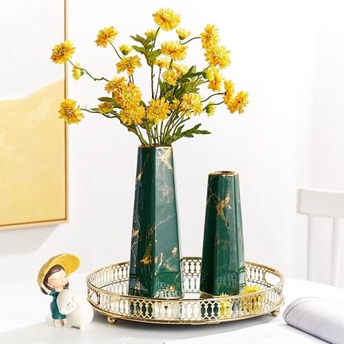 Home Decoration Accessories for Living Room Nordic Gold Vase Tall Vases for Wedding Vases for Flower Modern Ceramic Luxury Decor