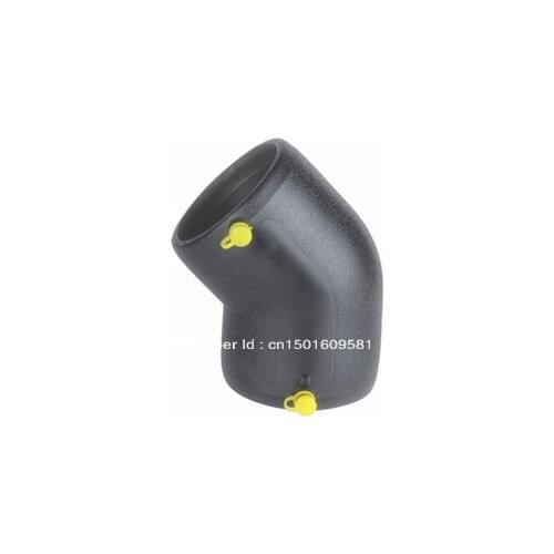 Freeshipping Electrofusion Gas pipe fitting bender 45deg DN50-DN200 PE100 connector for gas and petroleum fluid water pipe elbow