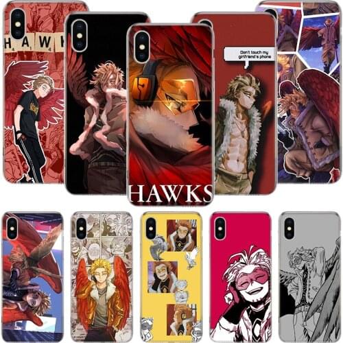 My Hero Academia Hawks Phone Case For iPhone 11 12 Pro XS XR X Max 7 8 6 6S Plus Mini + 5 SE Pattern Customized Coque Cover Capa