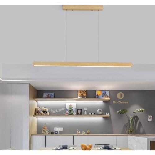 Minimalism LED Wood Pendant Lights for Dining Room,LOFT Indoor Decoration Home Living Room Pendant Lamp Kitchen Hanging Lighting