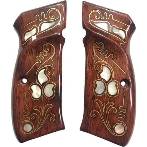 CZ 75, CZ 85 , CZ 75 B, CZ 85 B Special Series Laser Cutting Pearl Inlaid Wooden Grip Mod43