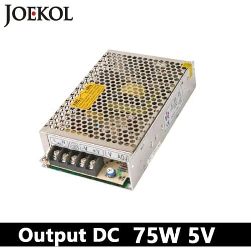 Switching power supply,75W 5v 15A Single Output Mini dc power supply for Led Strip,AC110V/220V Transformer to DC 5V,led driver