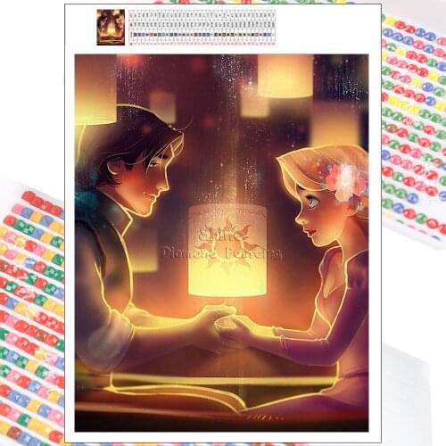 Rapunzel Diamond Painting Disney Tangled 5D DIY Full Drill Mosaic Cartoon Princess Kit Rhinestone Embroidery Art Home Decoration