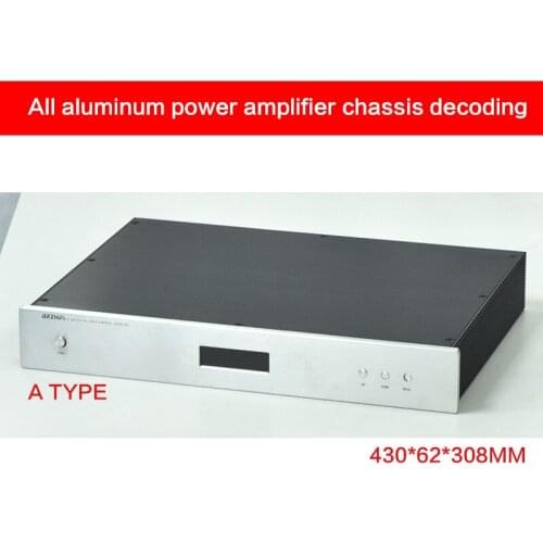 430*62*308MM Decoding Pre-stage Chassis All-aluminum Power Amplifier Case DAC Shell DIY Audio Power Supply Box BZ4306D