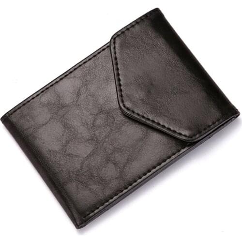 High Quality Men Wallet Card Bag Fashion Mini PU Leather Women Wallet Retro Texture Coins Purse Credit ID Card Holder