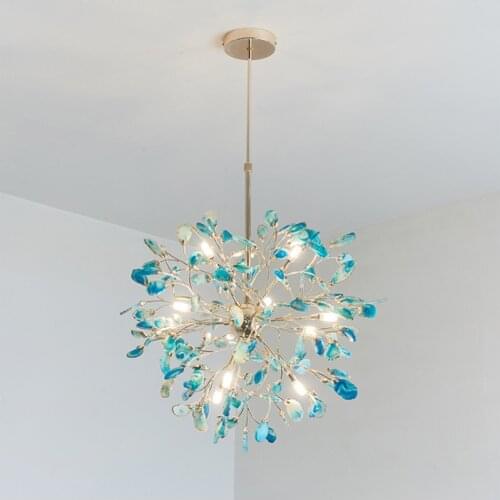Creative Dinging Room Bedroom Agate Chandelier Fashion Living room chandelier lighting Clothing Store Shop Decor Hanging Lights