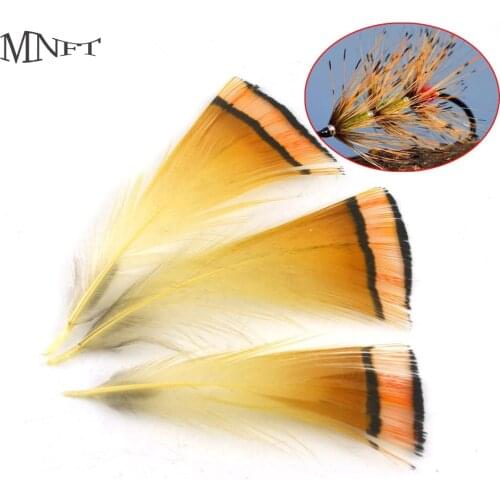MNFT 50PCS Fly Tying Feathers Natural Golden Pheasant Cape Tippet Feathers