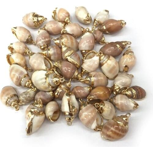 Natural shell fashion Conch Pendants Exquisite Charms for Jewelry Making DIY Bracelet Necklaces earring Accessories Size 15x25mm