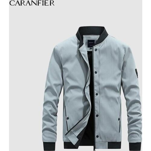 CARANFIER Men Jackets Autumn Coat Thin Jacket Light Casual Bomber High Quality Army Motorcycle Business Slim Fit Windbreaker