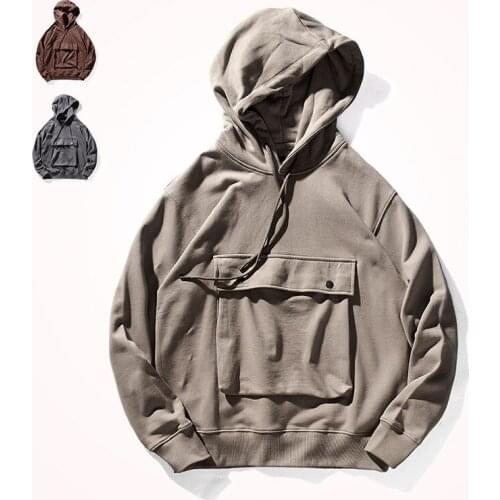 Autumn and Winter New Hooded Pullover Hoodies Mens Fashion Heavyweight Thickened Pure Cotton Washed Old Casual Couple Sportwear