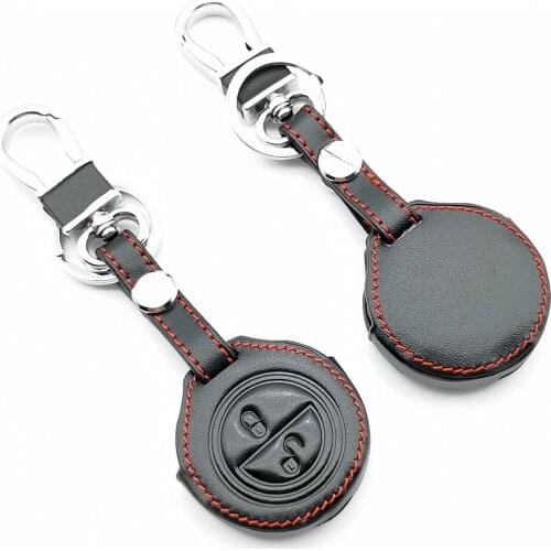Soft Leather Car Keychain Key Fob Case Cover wallet For Benz Smart Forfour City Fortwo Roadster Mitsubishi Colt Warior Carisma