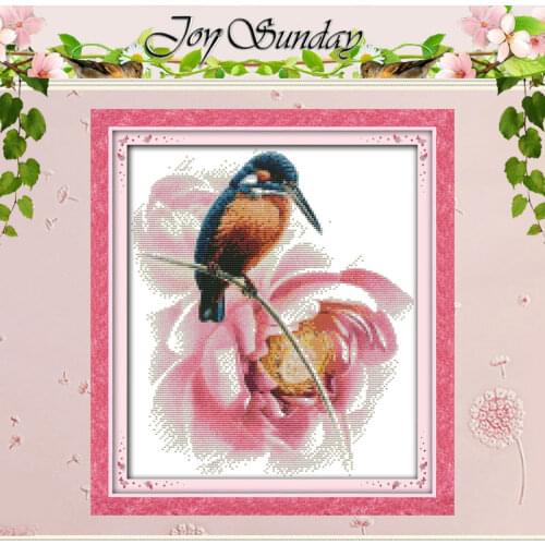 Alcedo Atthis Bengalensis Counted Cross Stitch 11 14CT Cross Stitch Set wholesale Animal Cross-stitch Kit Embroidery Needlework