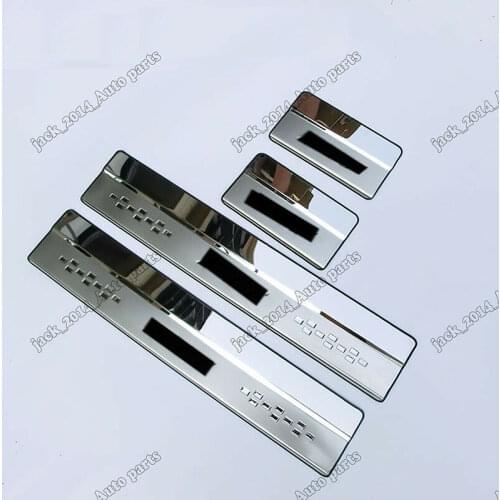 Car Stainless Steel Door Sill Scuff Plate Fit FOR HONDA FIT JAZZ 2014 2015 2016 2017 2018