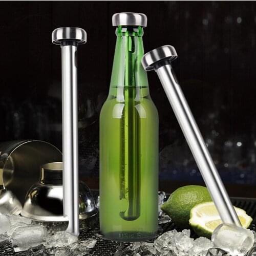 Stainless Steel Ice Wine Chiller Stick Portable Beer Wine Beverage Cooler Stick Beer Beverage Frozen Stick Ice Cooler Bar Tool