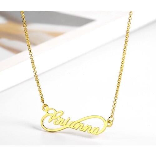 Nextvance Heart Infinite Customized Name Necklaces High Quality Stainless Steel Personalized Women Friendship Gift BFF