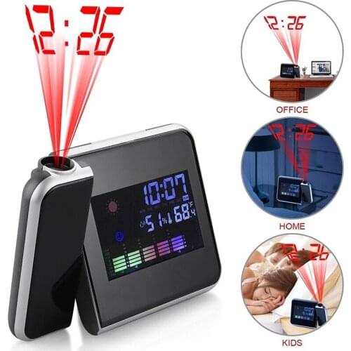 2020 new Projection Alarm Clock Digital Date Snooze Function Backlight Projector Desk Table Led Clock With Time Projection