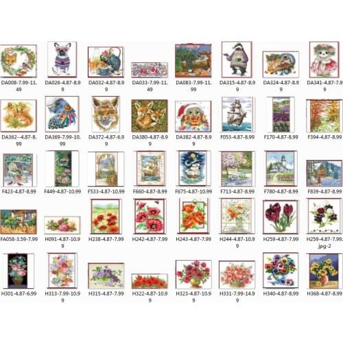 New Top selling 4.87usd cross stitch kit flower 14ct printed fabric canvas stitching embroidery DIY handmade needlework