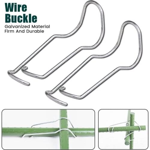 30Pcs Garden Pipe Support Steel Wire Clip For 11/16/20mm Pipe Shelf Frame DIY Connector Greenhouse Spring Wire Clip Fixing Clamp