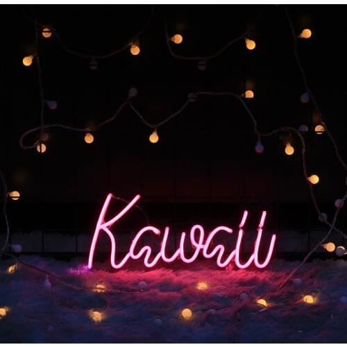 Custom Kawaii Sign LED Neon Light Sign Lamp Neon Wall Light Night Lamp for Room Holiday Party Decor Cool Birthday Christmas Gift