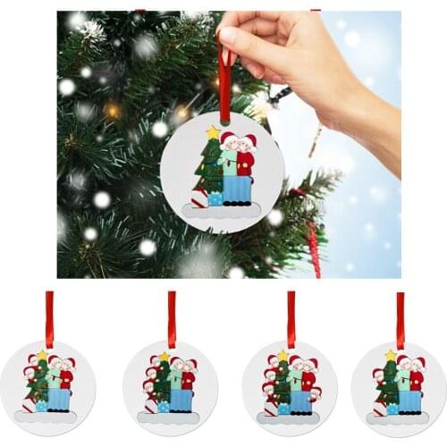 Christmas DIY name Writeable soft clay mask snowman Christmas tree hanging pendant ornaments ornaments home decorati