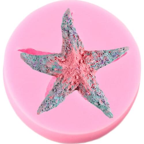 3D Craft Starfish Shape Soap Silicone Molds Sea Star Chocolate Fondant Mold DIY Party Cake Decorating Tools Candy Clay Moulds
