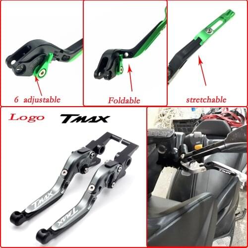 For YAMAHA T-MAX 500 TMAX 500 TMAX500 2001 2002 2003 2004 2005 2006 2007 Accessories Folding Extendable Brake Clutch Levers