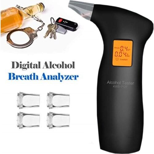 Driver Alcohol Tester Measuring Drunk Driving Blowing Type Detector Special Inspection Alarm Instrument Artifact Exhaler LCD