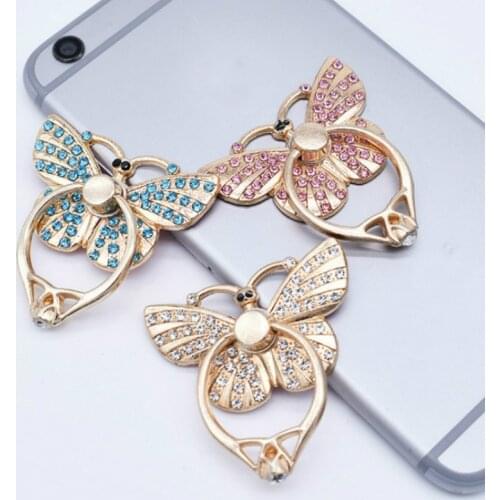 Butterfly Universal Finger Ring Mobile Phone Smartphone Stand Holder for IPhone Xiaomi Samsung Smart Phone Stand Phone Holders