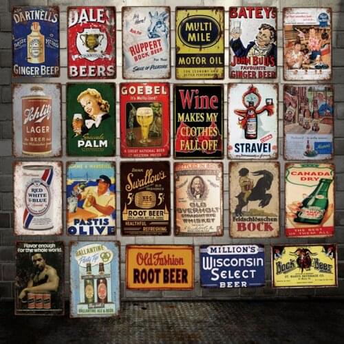 [ WellCraft ] Canada USA Beer Metal Signs Posters Vintage Painting Custom Decor LT-1974