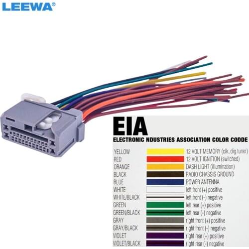 LEEWA 10pcs Car Audio Stereo Wiring Harness For HONDA Accord/Crosstour/Civic/CRV/Fit Pluging Into OEM Factory Radio CD #CA2534